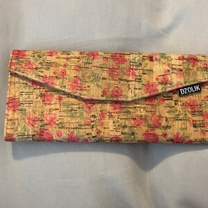 Floral slim wallet - Pink and Gold